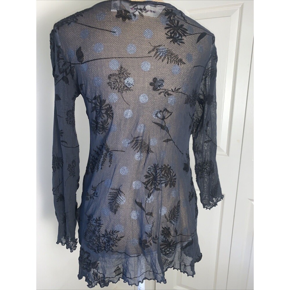 VtG Victoria's Secret sheer top Floral Whimsigoth Boho Medium Grunge Goth USA - Picture 2 of 11